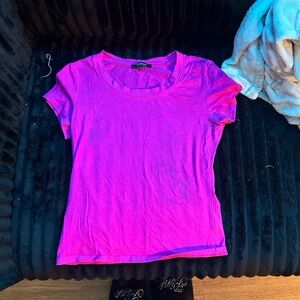 Ambiance Bright Pink Short-Sleeve Crew Neck Tee
